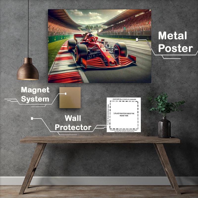 Buy : (Grand Prix Circuit Racing Car Metal Poster)