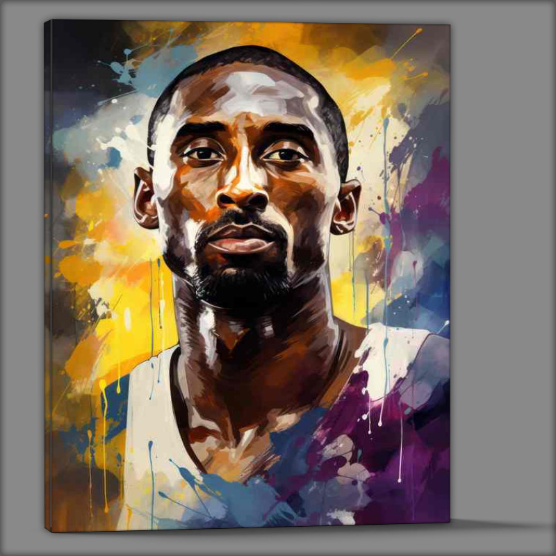 Buy Canvas : (Kobe bryant the lakers basketball player splash art style)
