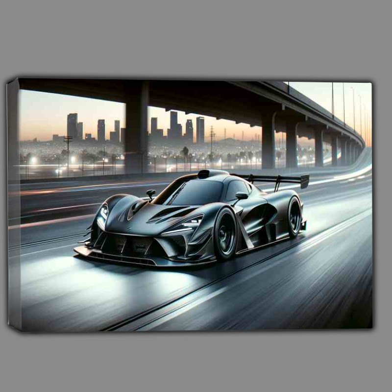 Buy Canvas : (Sleek Street Racing Car with Minimal Graphics)