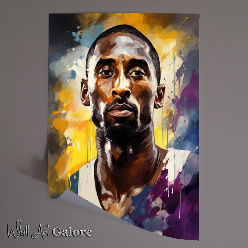 Buy Unframed Poster : (Kobe bryant the lakers basketball player splash art style)
