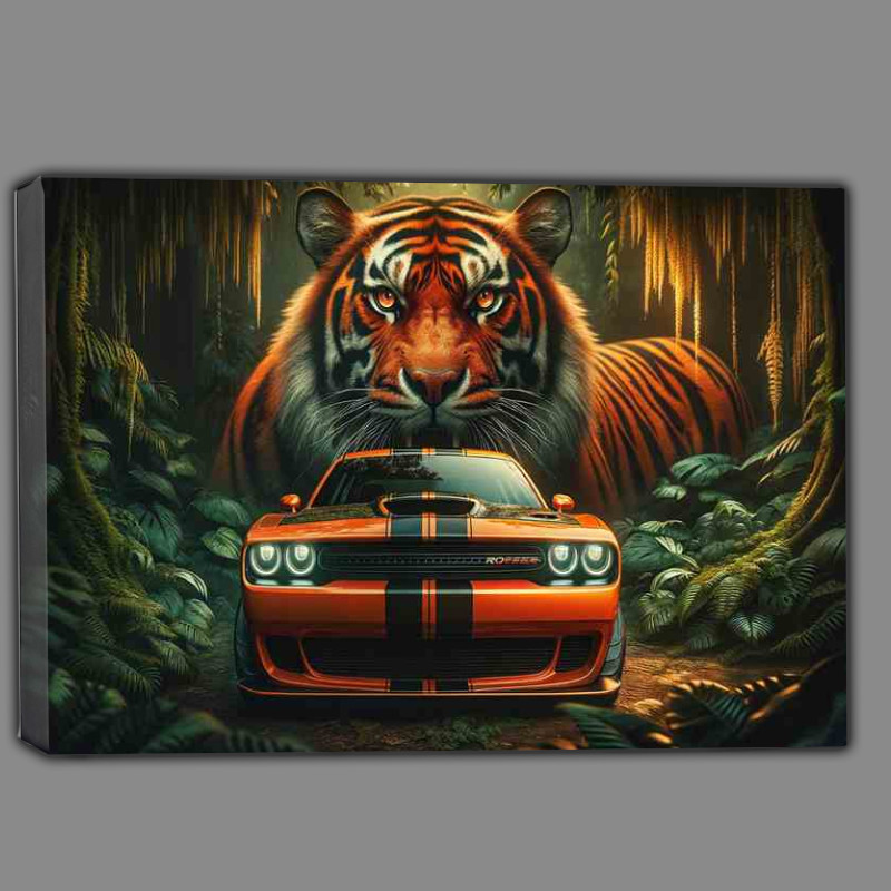 Buy Canvas : (Tiger Spirit Bold Orange Muscle Car)