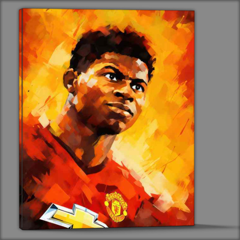 Buy Canvas : (Marcus Rashford Footballer painted style)