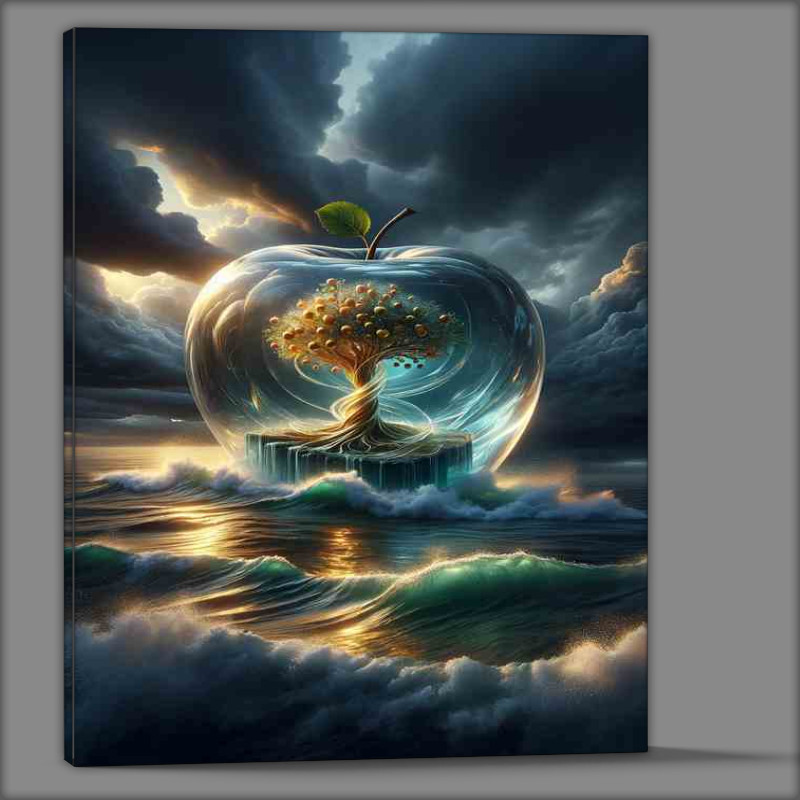 Buy Canvas : (Fantasy Glass Apple Oceanic Tree Design)