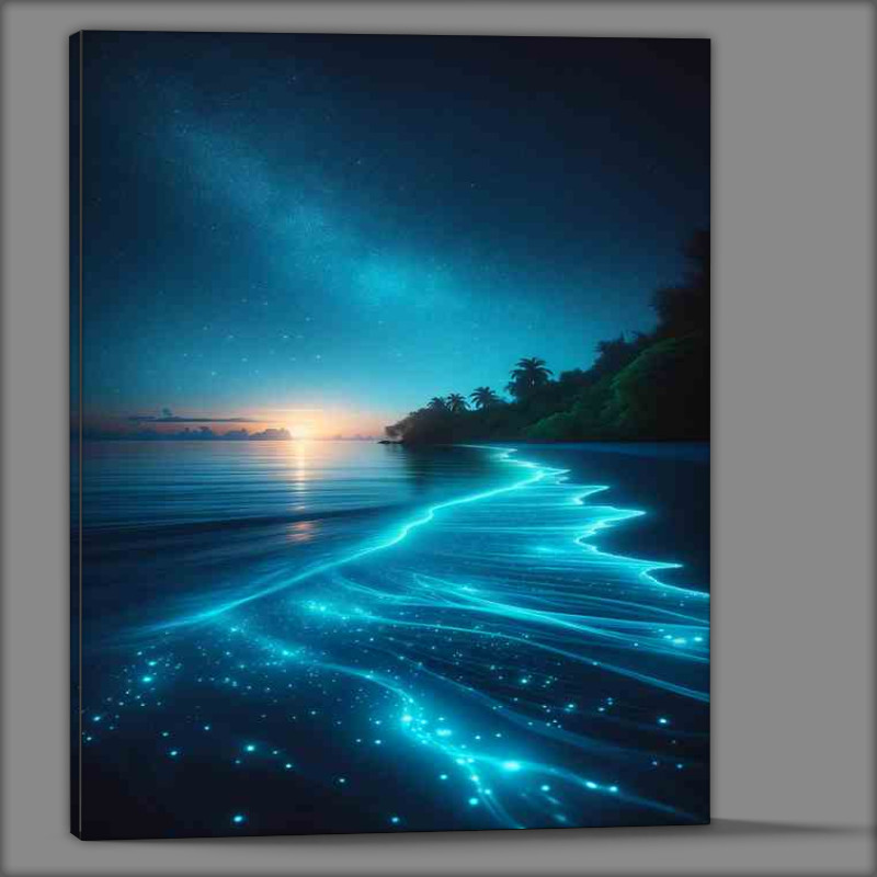 Buy Canvas : (Gleaming Bioluminescent Bay)
