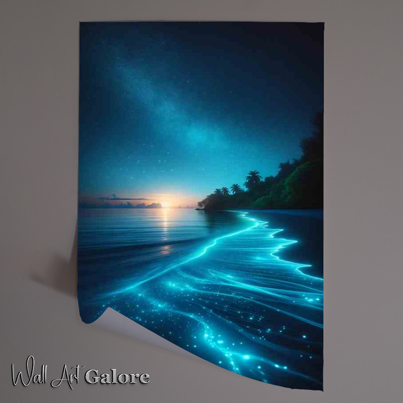 Buy Unframed Poster : (Gleaming Bioluminescent Bay)