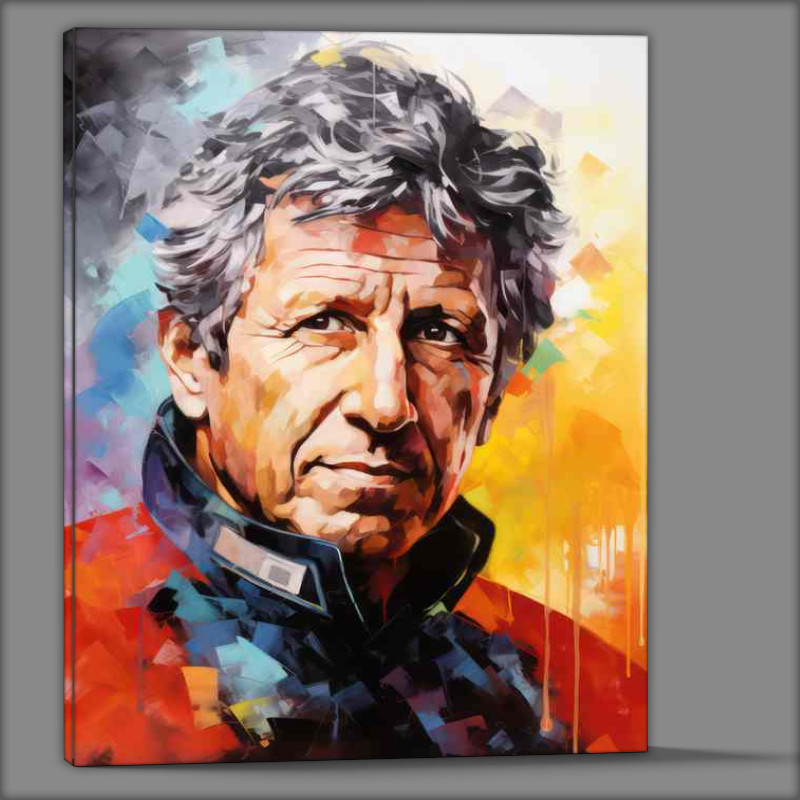 Buy Canvas : (Mario Andretti Formula one racing driver portrait)