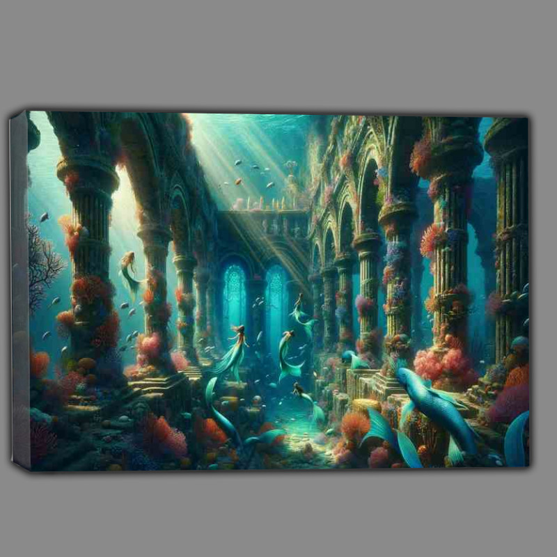 Buy Canvas : (Ancient Sea Ruins the mysterious beauty of sea ruins)