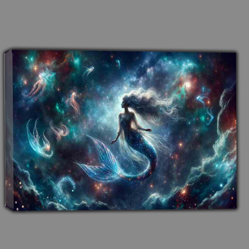 Buy Canvas : (Stellar Mermaid in Galactic Ocean)