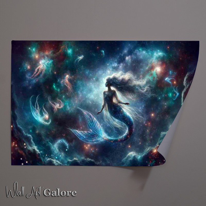 Buy Unframed Poster : (Stellar Mermaid in Galactic Ocean)