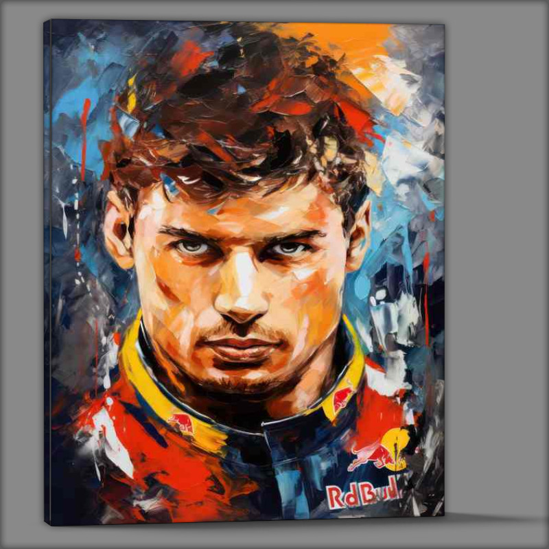Buy Canvas : (Max Verstappen Formula one racing driver portrait)