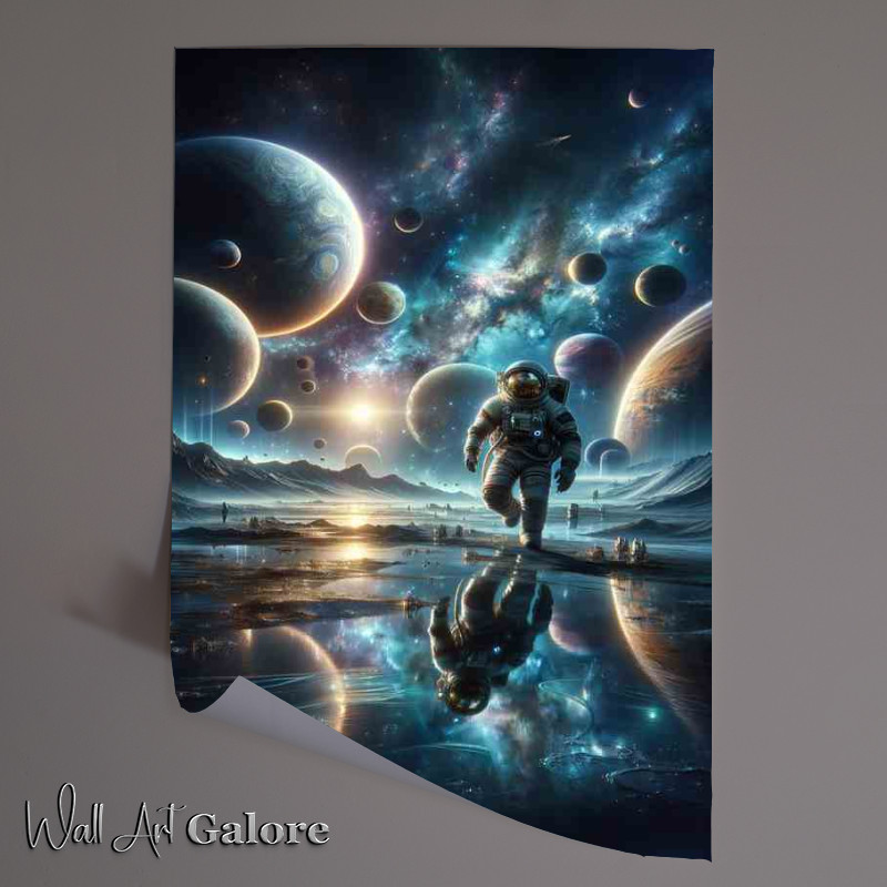 Buy Unframed Poster : (Interstellar Odyssey Astronaut Cosmic Voyage Art)