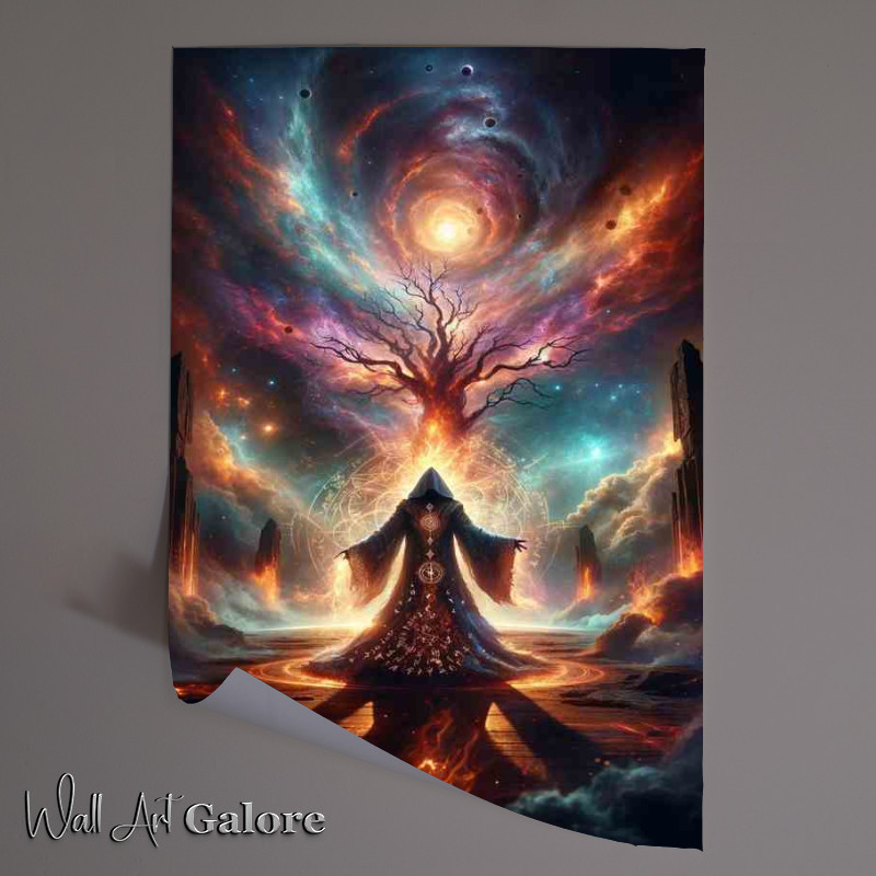 Buy Unframed Poster : (Sorcerer Summoning Cosmic Energy)