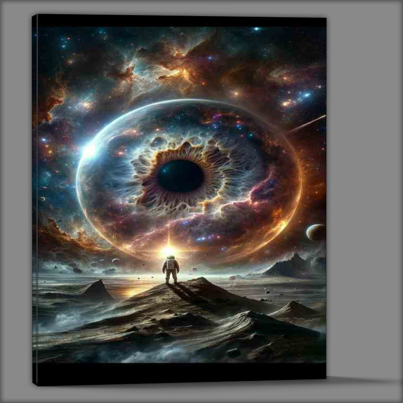 Buy Canvas : (Visionary Cosmic Observer Gazing into Space)