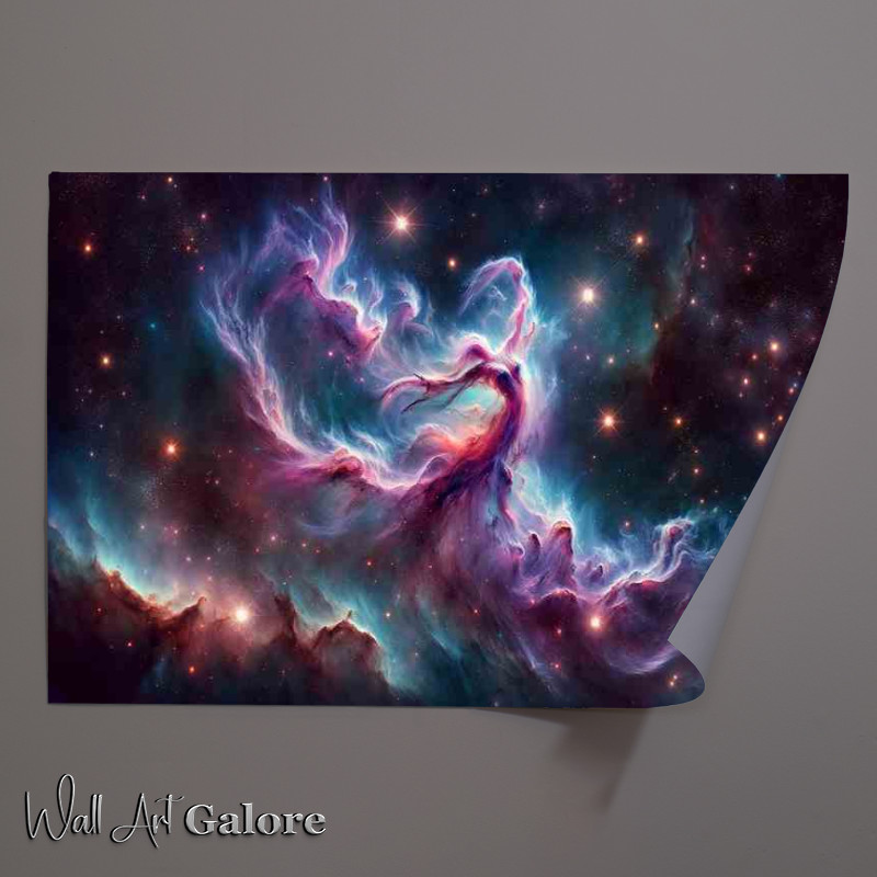 Buy Unframed Poster : (Cosmic Ballet Dance movement of a nebula in space)