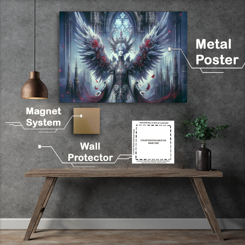 Buy Metal Poster : (Enigmatic Empress with Celestial Wings)