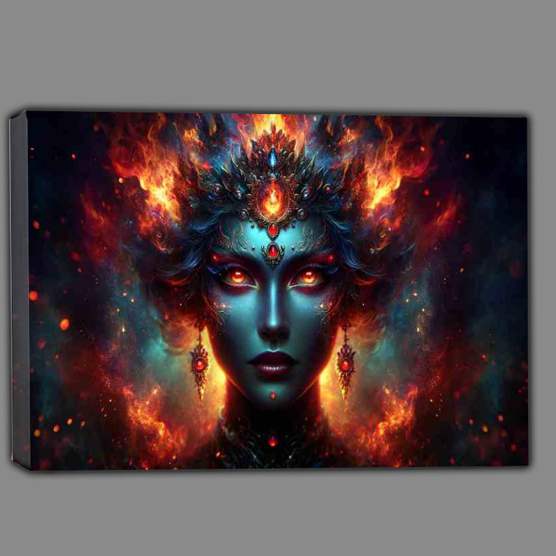 Buy Canvas : (Fire Goddess with Intense Gaze)