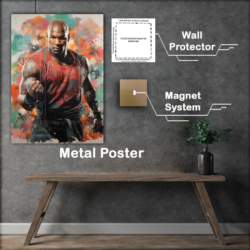 Buy Metal Poster : (Mike Tyson one of the worlds greatest boxing fighters)