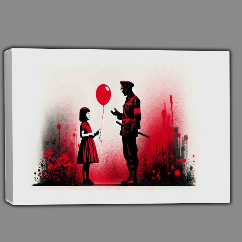 Buy Canvas : (A stark color palette of red black and a touch of spray paint)