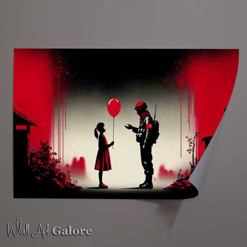 Buy Unframed Poster : (A stark color red black and a girl in a bright red dress)
