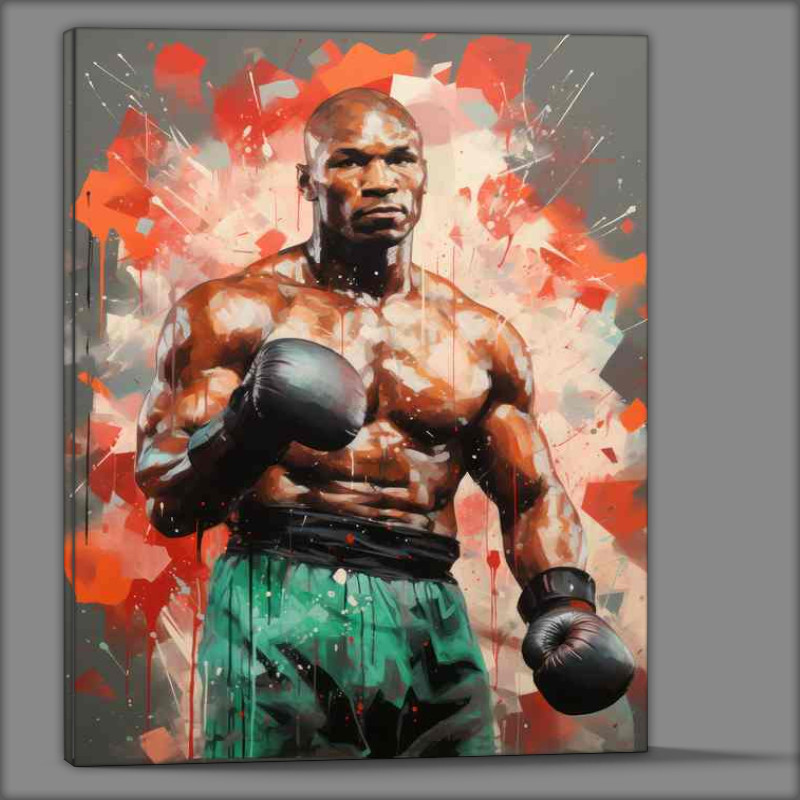 Buy Canvas : (Mike Tyson wearing boxing gloves painted style art)