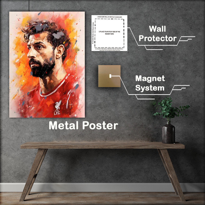 Buy Metal Poster : (Mo Salah Footballer)