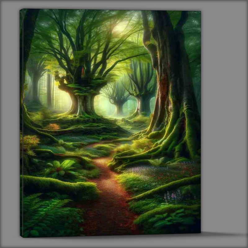 Buy Canvas : (Enchanted Wilderness Mystical Forest Landscape)