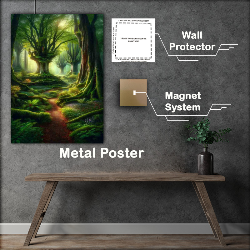 Buy Metal Poster : (Enchanted Wilderness Mystical Forest Landscape)