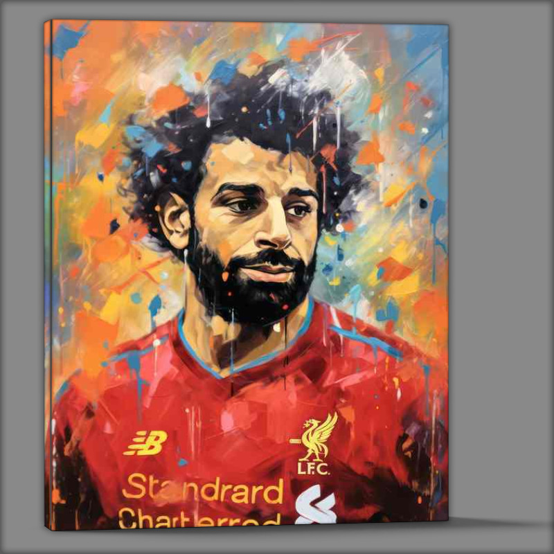 Buy Canvas : (Mo Salah Footballer splash art style)