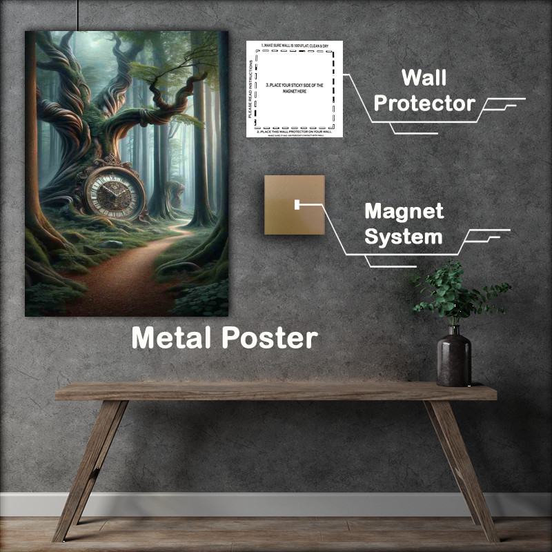 Buy Metal Poster : (Enigmatic Forest of Time seems to stand still)