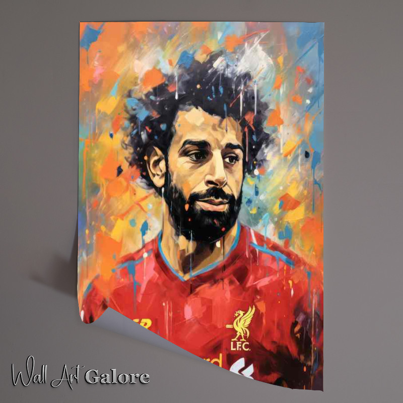 Buy Unframed Poster : (Mo Salah Footballer splash art style)