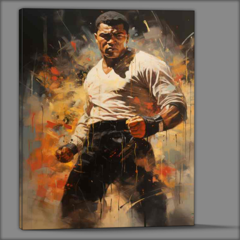 Buy Canvas : (Muhammad ali painting the legendary boxer)