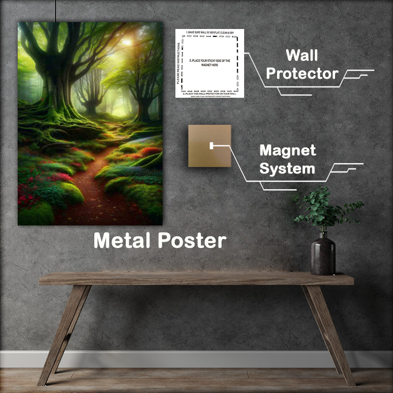 Buy Metal Poster : (Wilderness Mystical Forest Landscape)