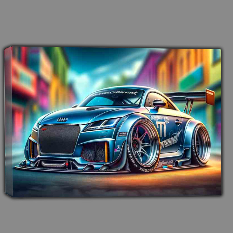 Buy Canvas : (Audi TT street racing car with extremely exaggerated features)