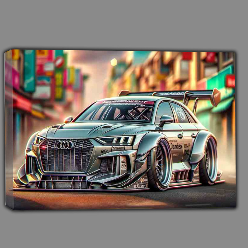 Buy Canvas : (Audi street racing car with extremely exaggerated features)