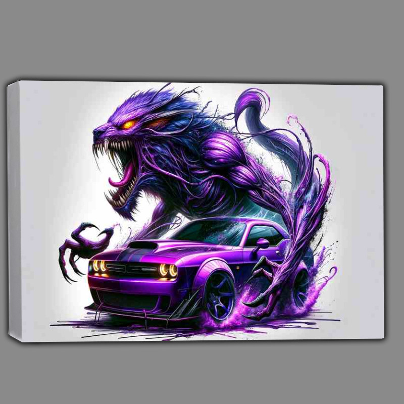 Buy : (Beast Fusion Purple Muscle Car Canvas)