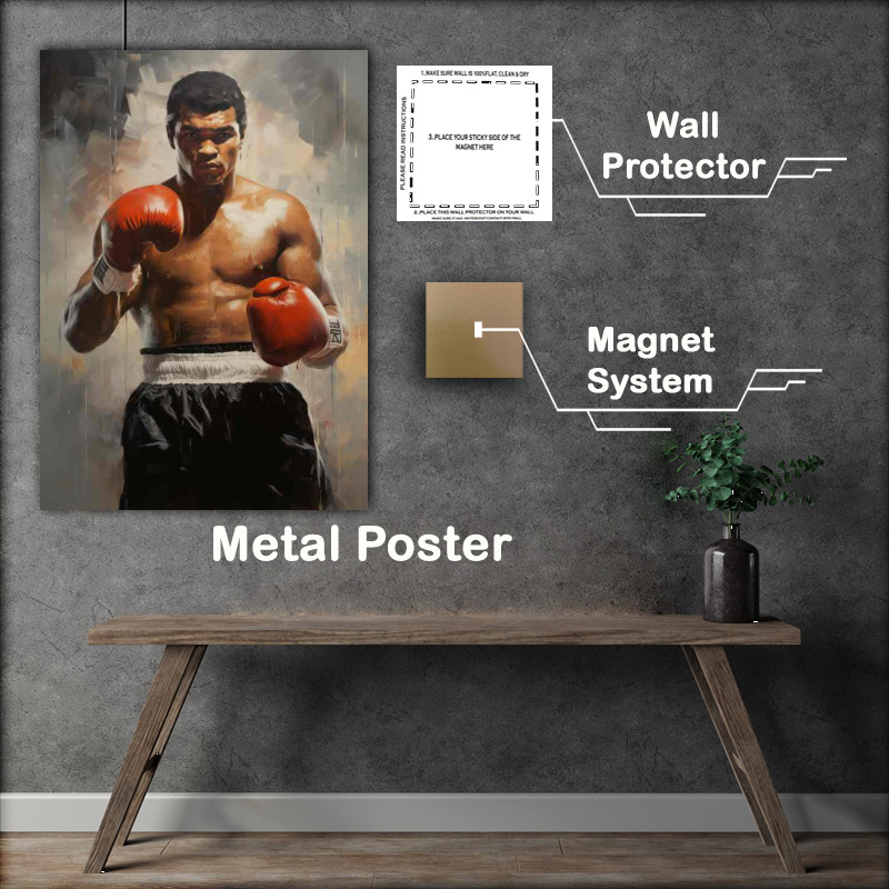 Buy Metal Poster : (Muhammad ali the legendary boxer)