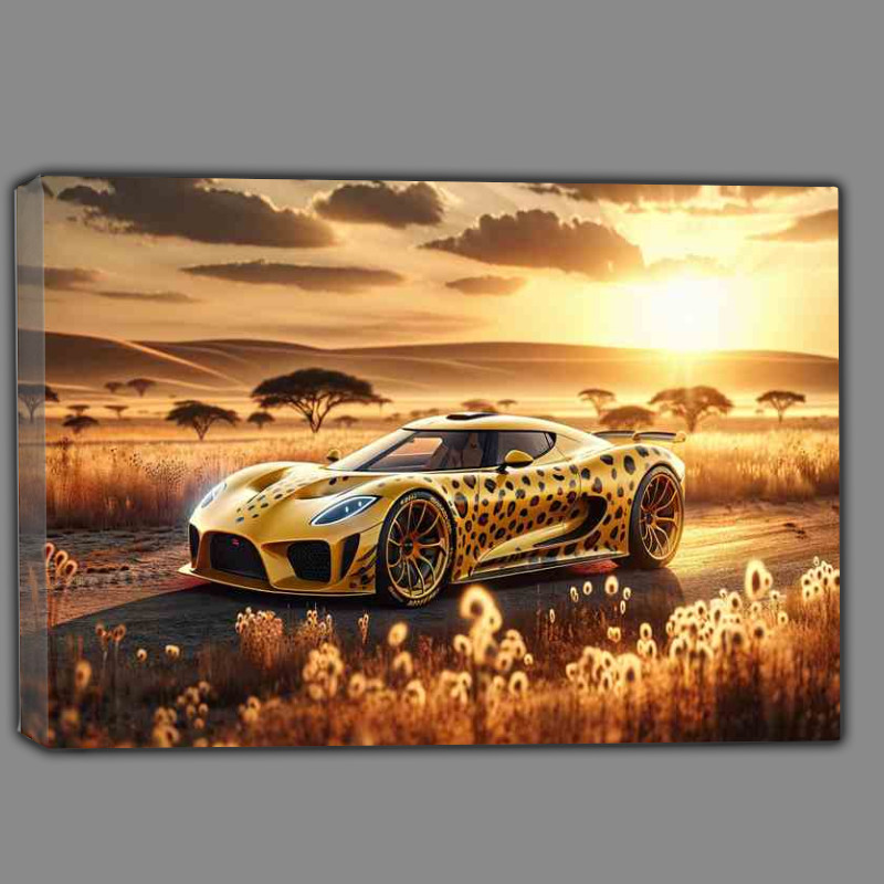 Buy Canvas : (Cheetah Spirit Yellow Sports Car)