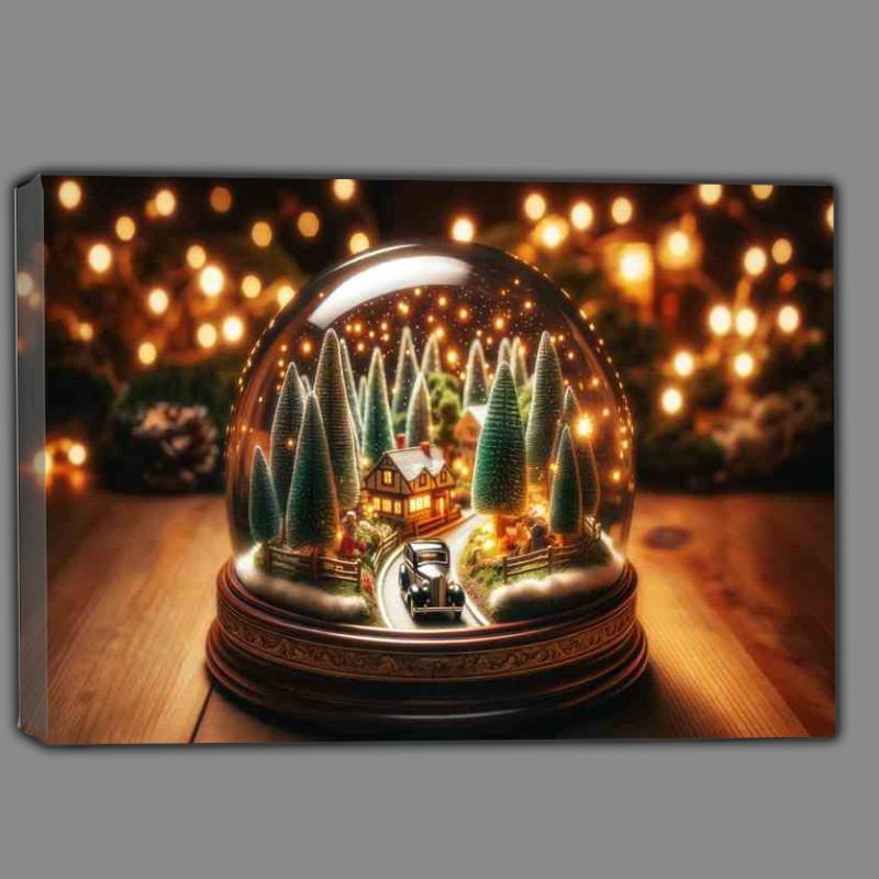 Buy Canvas : (Enchanted Miniature Car World in Glass Globe)