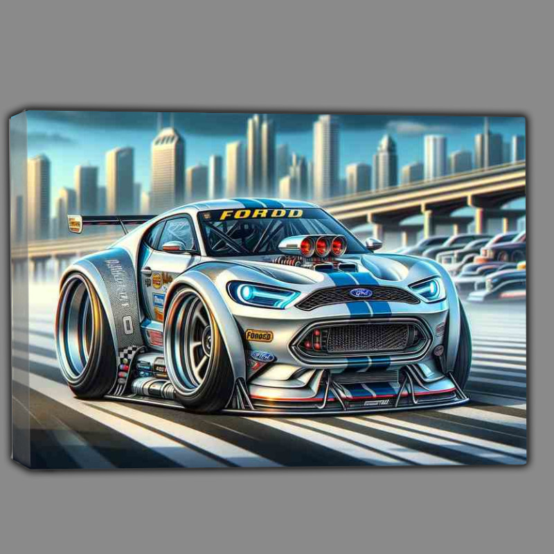 Buy Canvas : (Ford street racing car with oversized features)