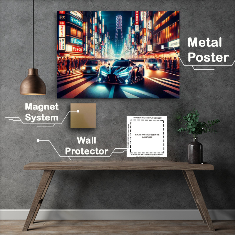 Buy : (Tokyo Nights Metal Racing Poster)