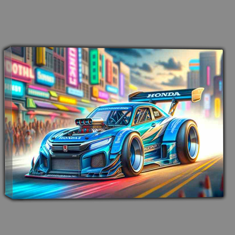 Buy Canvas : (Honda street racing car with extremely exaggerated features)