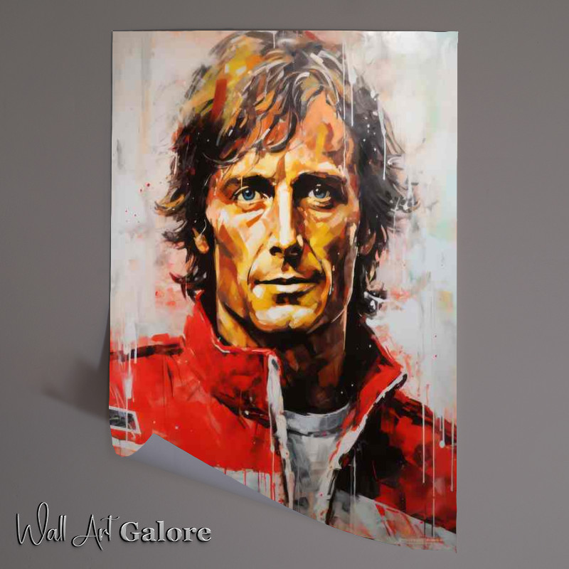 Buy Unframed Poster : (Niki Lauda Formula one racing driver portrait)