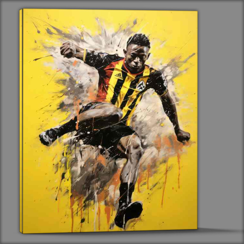 Buy Canvas : (Pele Footballer in a splash art style art)