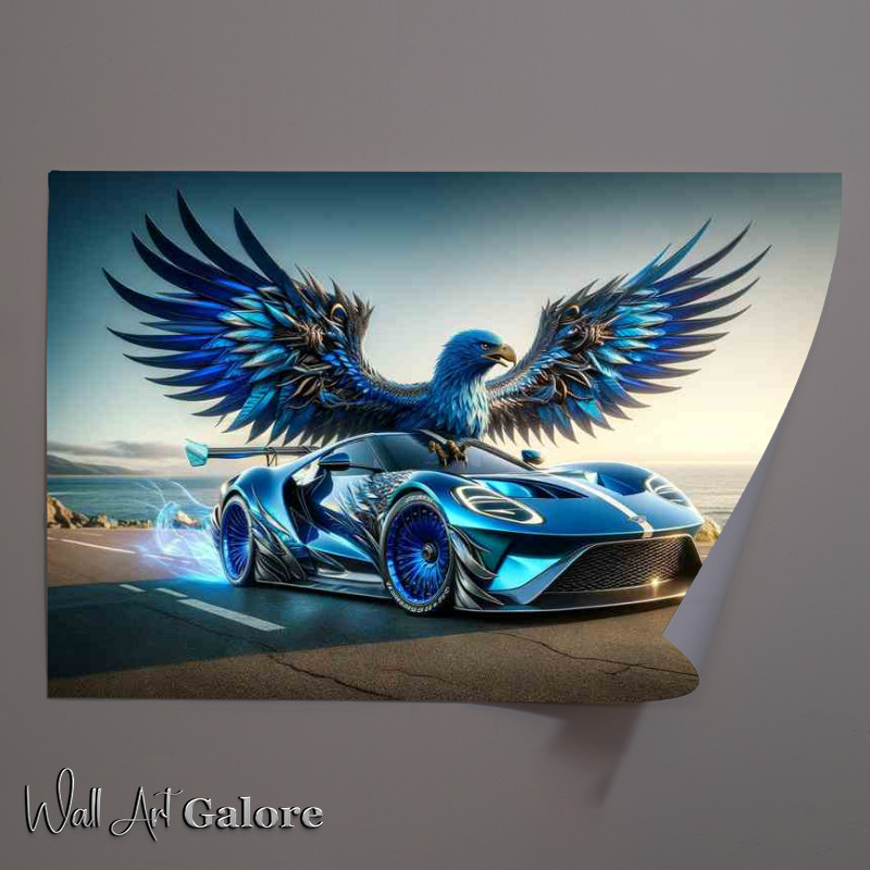 Buy Unframed Poster : (Majestic Eagle Fusion Blue Sports Car)