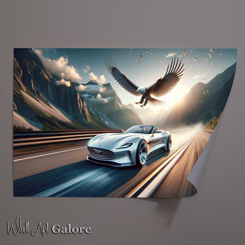 Buy Unframed Poster : (Majestic Eagle Spirit High Speed White Convertible)