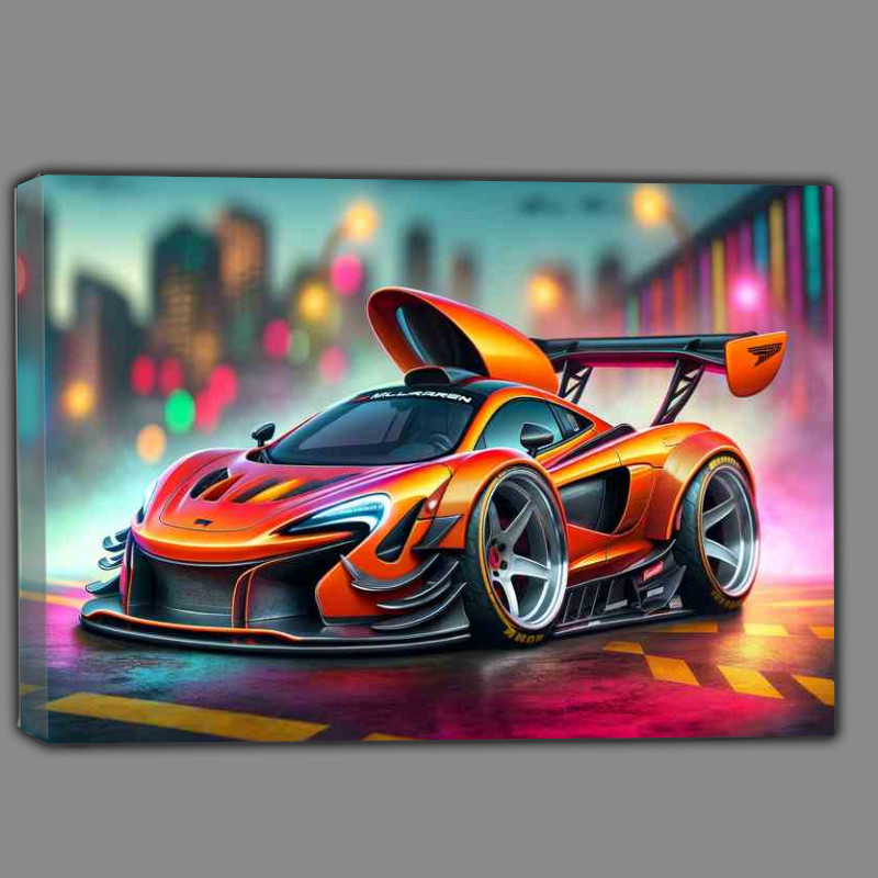 Buy Canvas : (McLaren street racing car with extremely exaggerated features)