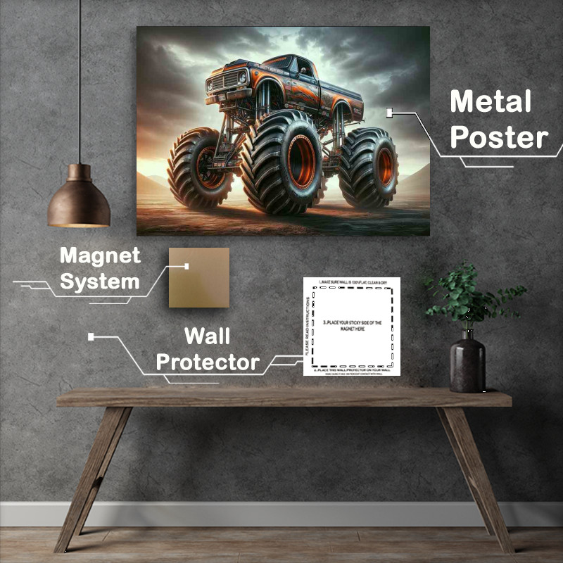 Buy Metal Poster : (Monster Truck Showcase Extreme Power)