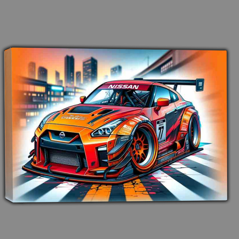 Buy Canvas : (Nissan street racing car with oversized features)