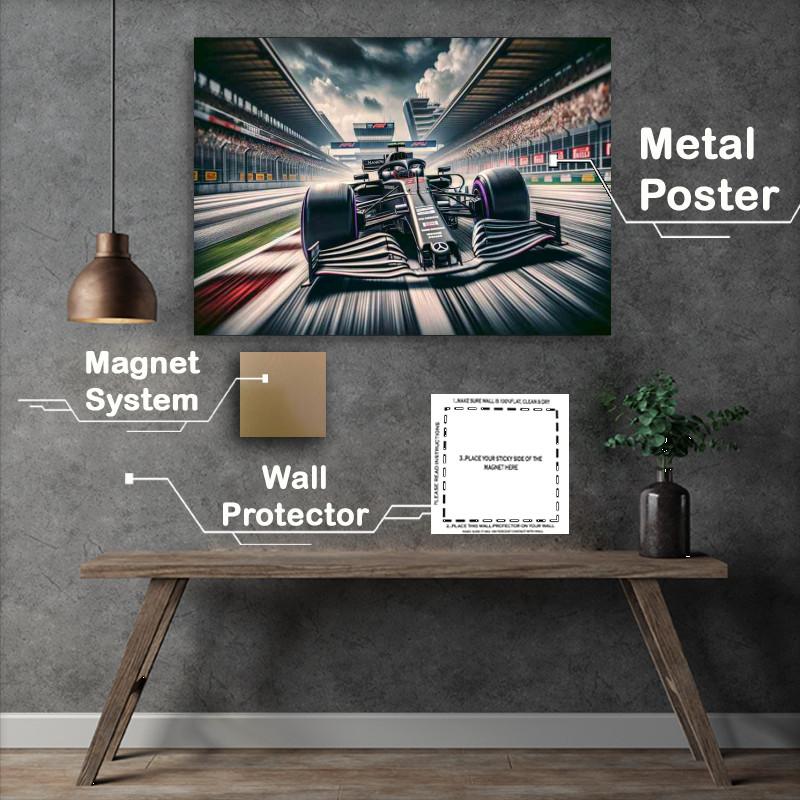Buy : (Race Car Speed Metal Poster shortened as Race Car Speed Metal Wall Art)