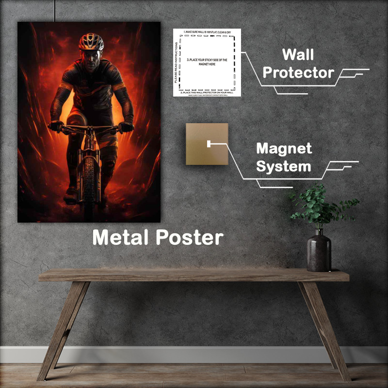 Buy Metal Poster : (Rider on a bike)